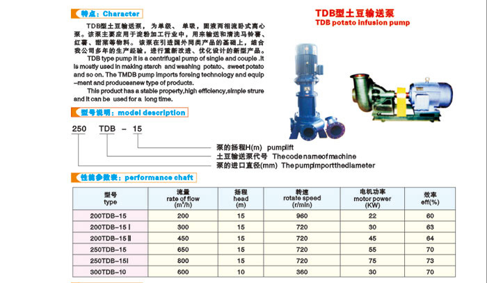 TDB型土豆输送泵